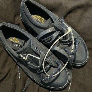 Ralph Lauren, navy blue casual little boys shoes